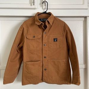 LC King Mfg Pointer Brand Brown Duck Chore Coat Size M Medium